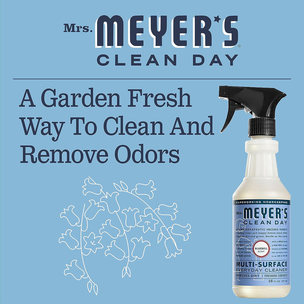 Mrs. MEYER'S Clean Day Multi-Surface Everyday Cleaner, Bluebell Scent, 16 Fl Oz (Pack of 3)