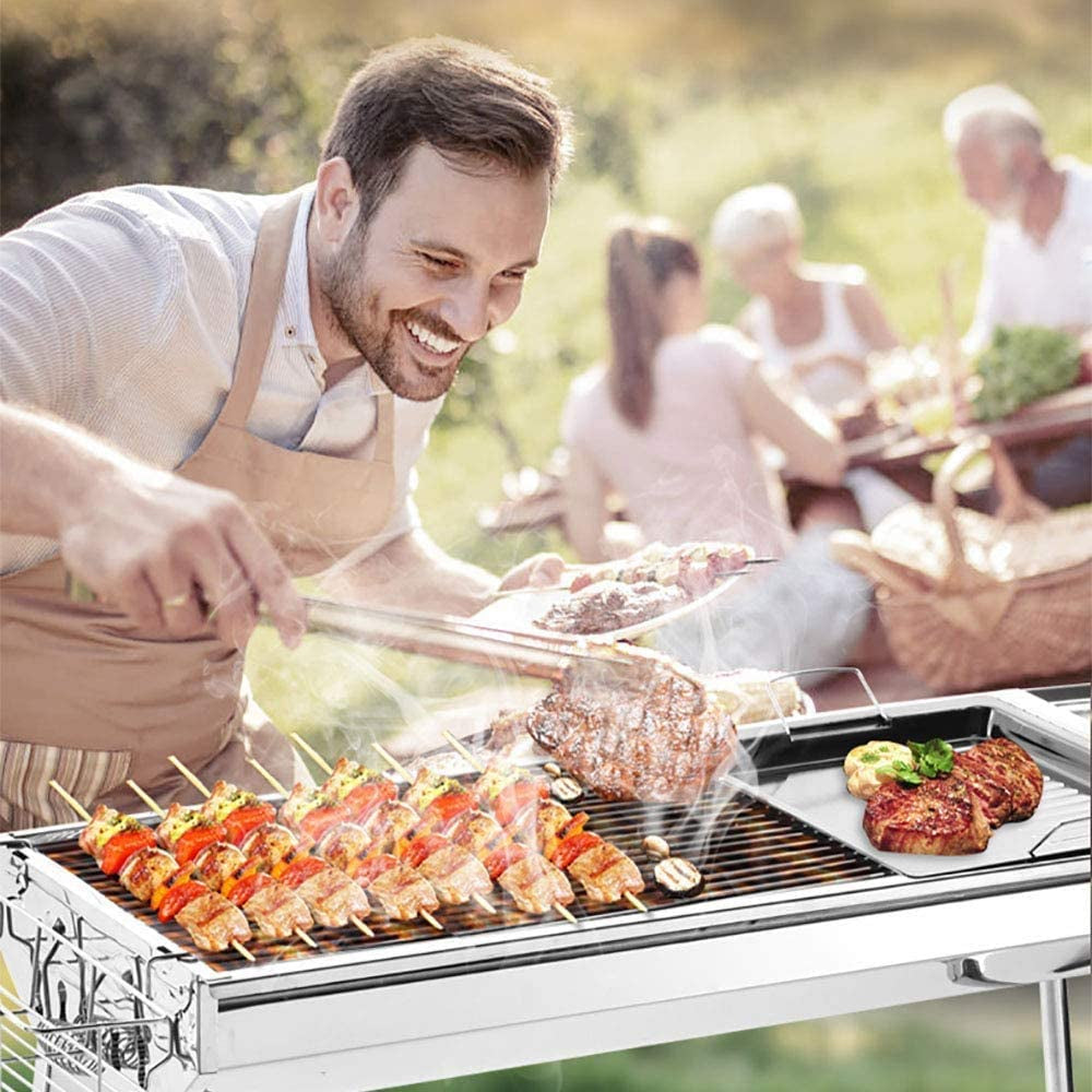 Bamboo Skewers, 8 Inch Bamboo Sticks 100Pcs BBQ Kabob Skewers, Grill, Appetizer, Fruit, Corn, Chocolate Fountain, Cocktail, Art, Craft, Set of 100 Pack