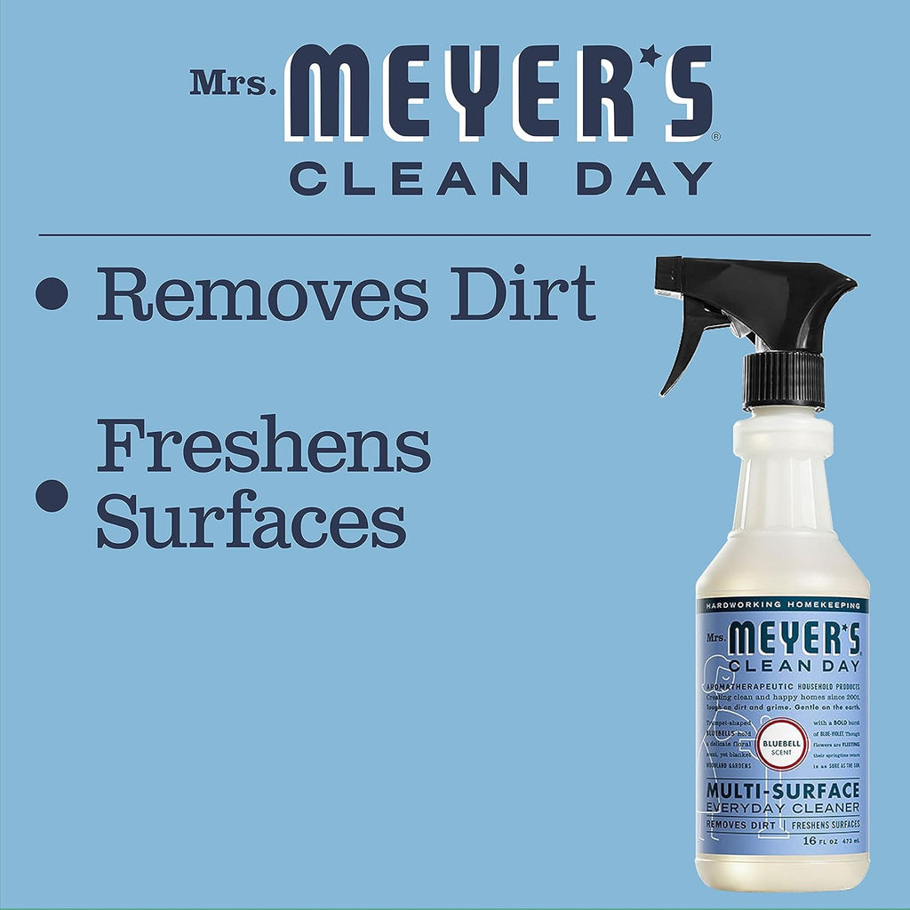 Mrs. MEYER'S Clean Day Multi-Surface Everyday Cleaner, Bluebell Scent, 16 Fl Oz (Pack of 3)